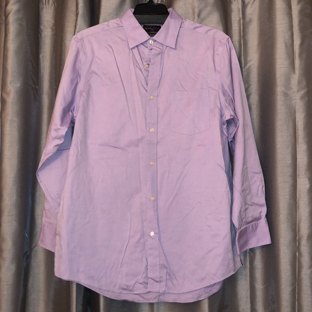 Black Brown 1826 Lavender Button Down, 16.5/34